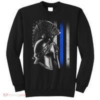 Spartan Police Blue Thin Line Flag Sweatshirt thumb 0