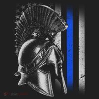 Spartan Police Blue Thin Line Flag Beanie thumb 2