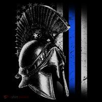 Spartan Police Blue Thin Line Flag Women's Hoodie thumb 2