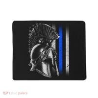 Spartan Police Blue Thin Line Flag Mousepad thumb 0