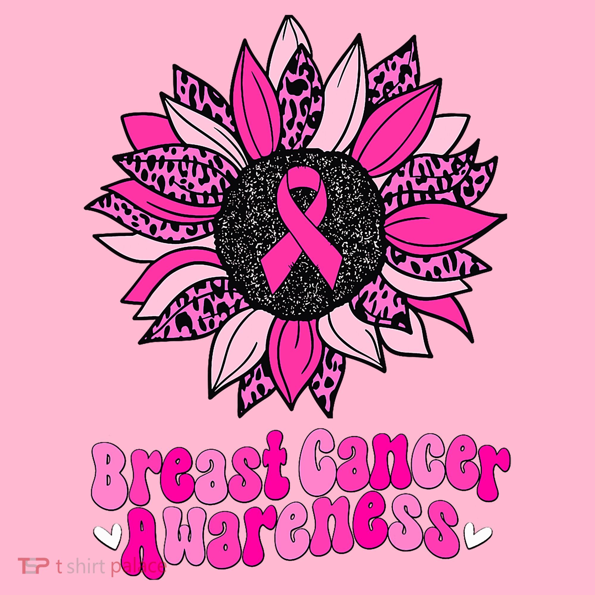 Sunflower Pink Breast Cancer Awareness Cancer Warrior Coaster