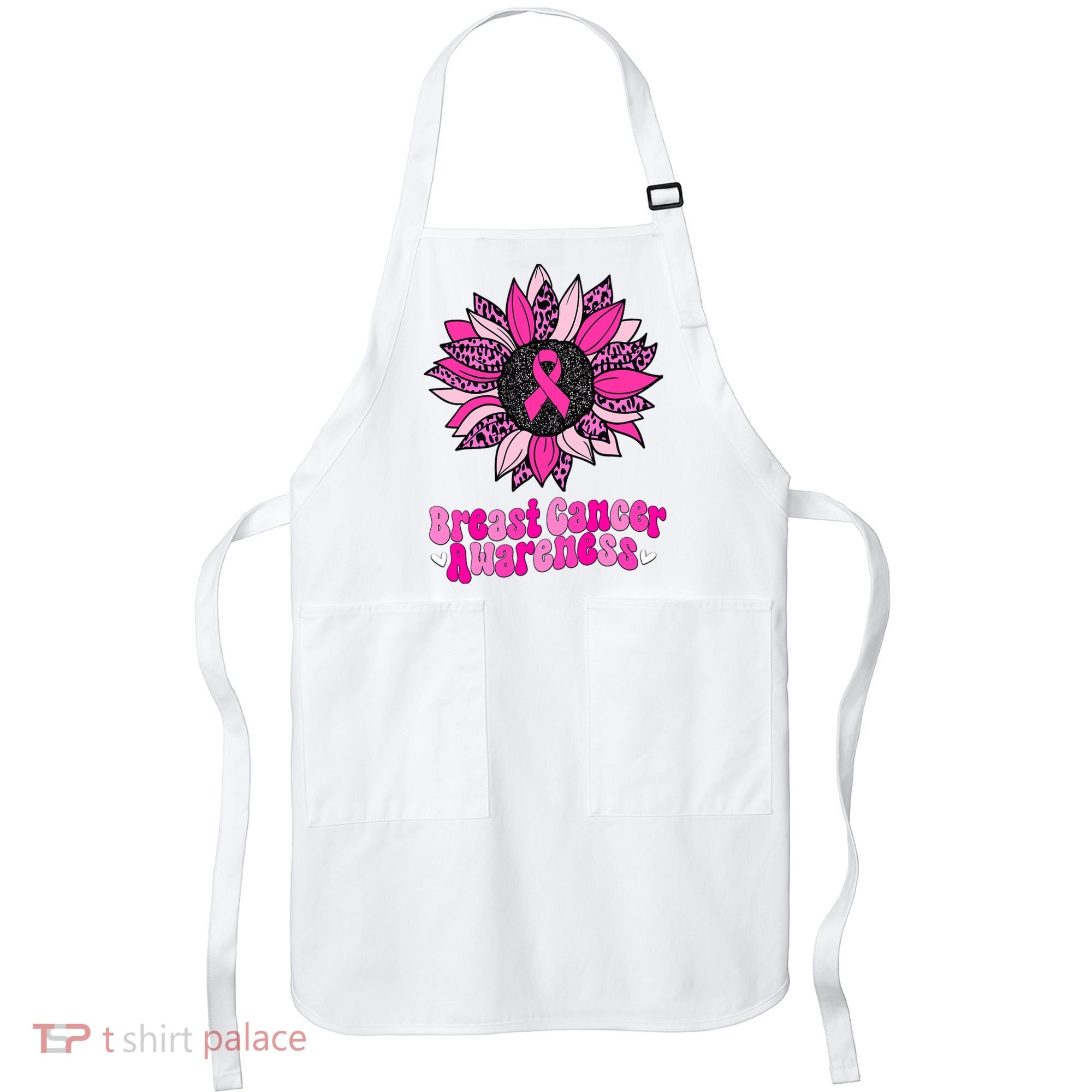 Sunflower Pink Breast Cancer Awareness Cancer Warrior Apron