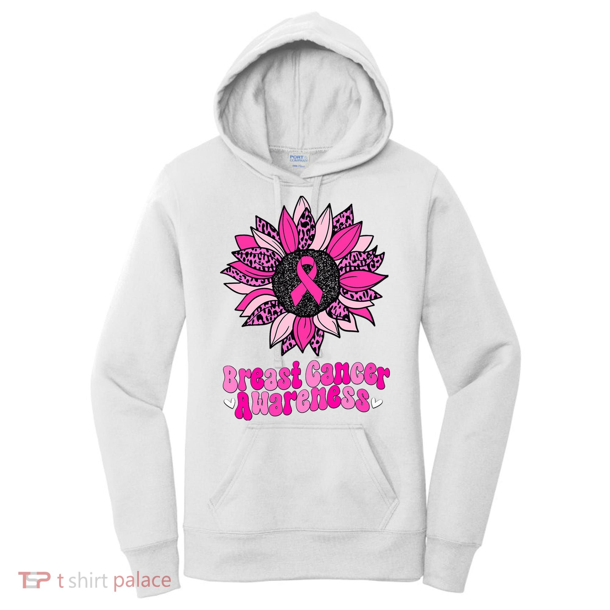 Sunflower Pink Breast Cancer Awareness Cancer Warrior Women's Hoodie