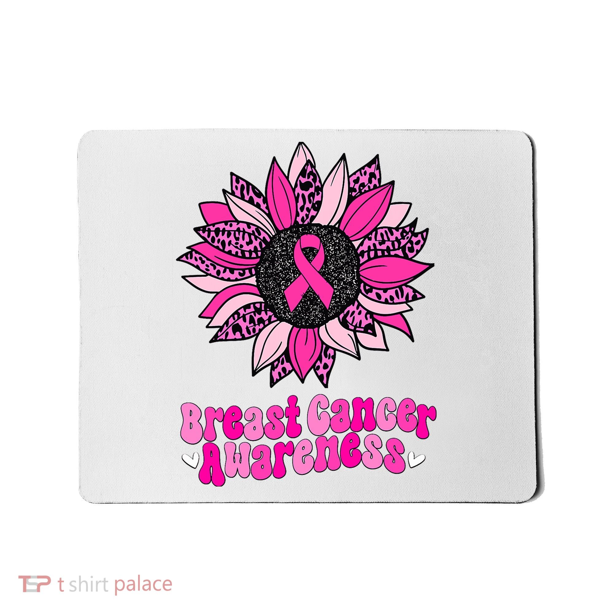 Sunflower Pink Breast Cancer Awareness Cancer Warrior Mousepad