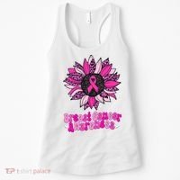 Sunflower Pink Breast Cancer Awareness Cancer Warrior Women's Tank Top thumb 0