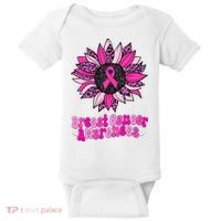 Sunflower Pink Breast Cancer Awareness Cancer Warrior Baby Bodysuit thumb 0