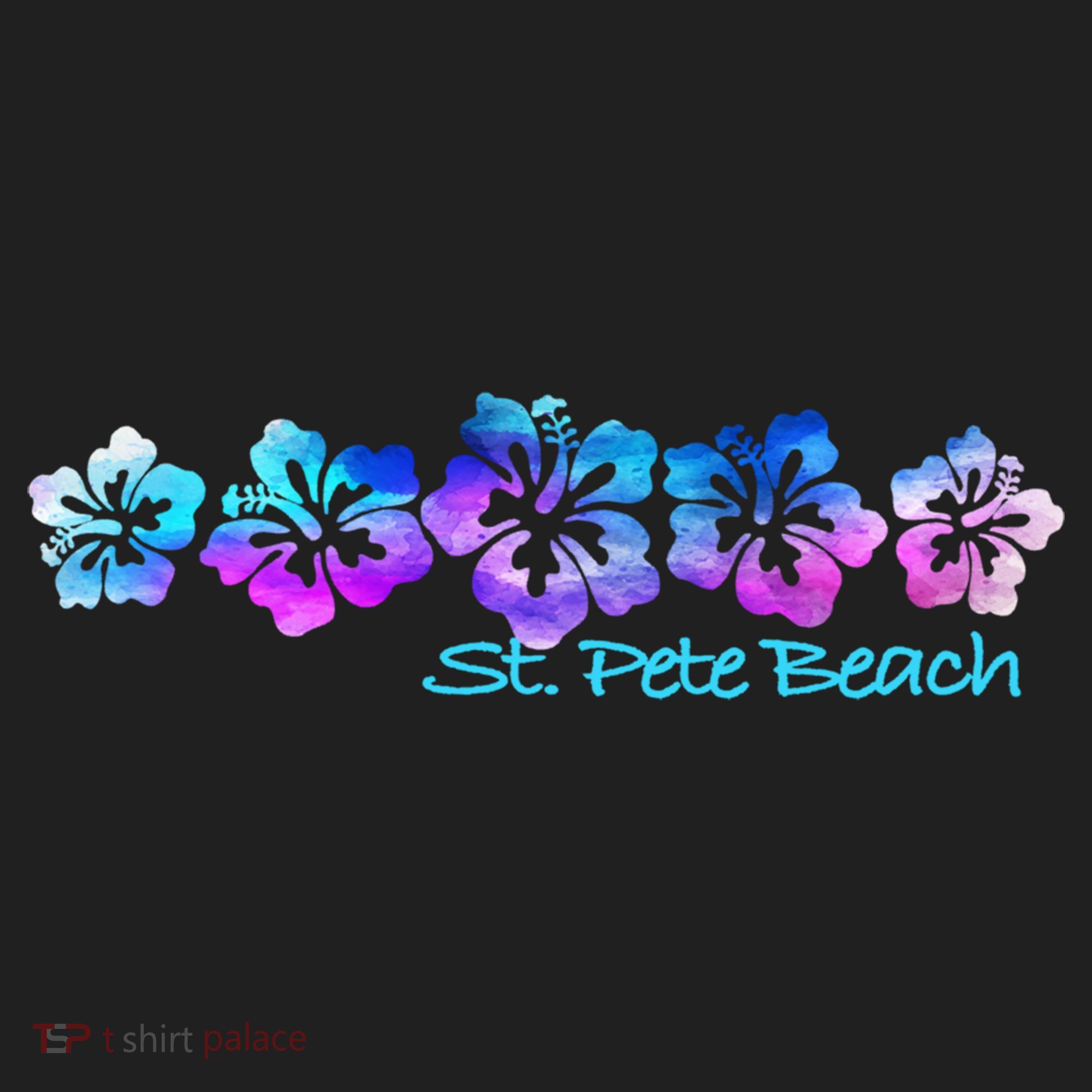 St Pete Beach Fl Tropical Flower Giftgiftvacation Beach Gift Women's Sweatshirt