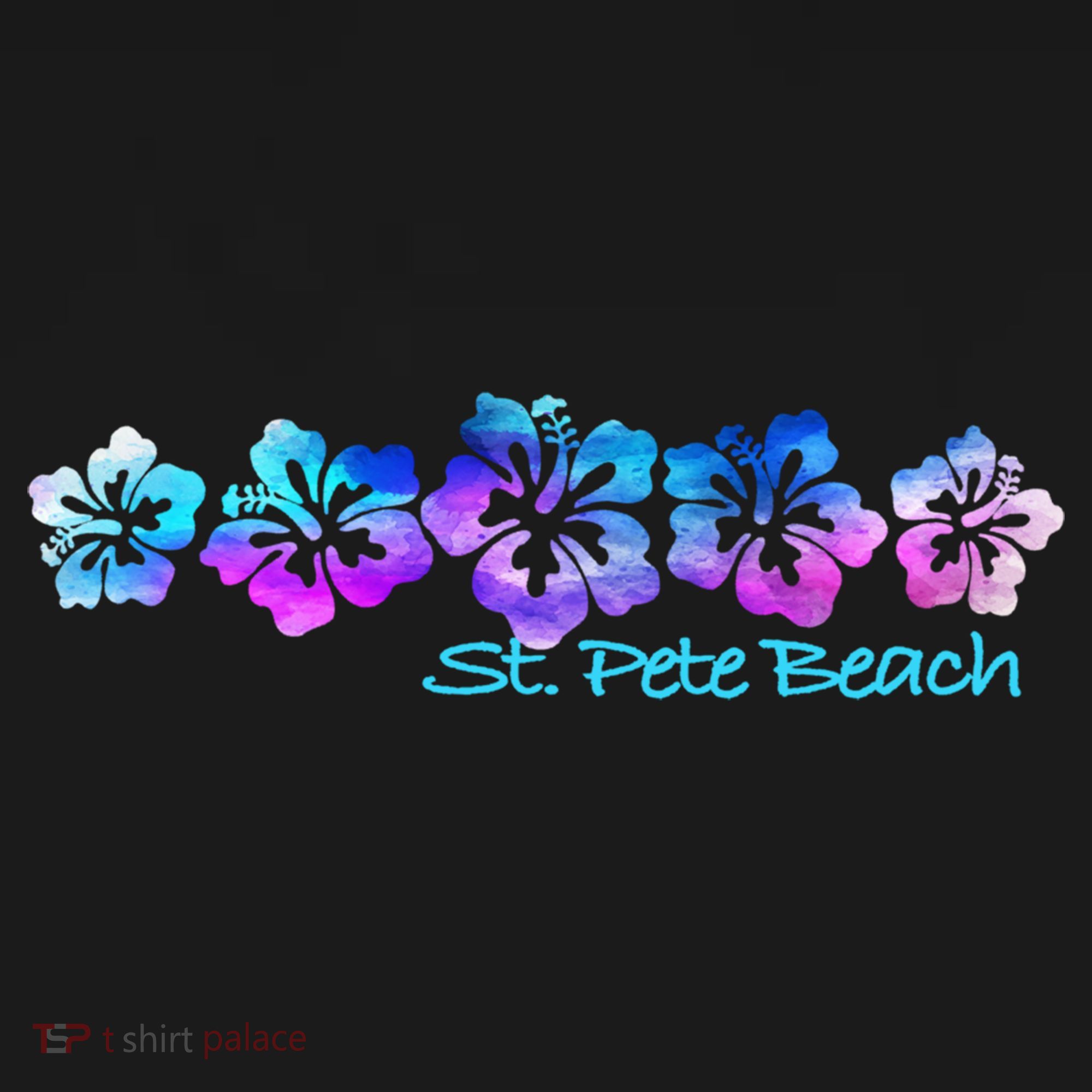 St Pete Beach Fl Tropical Flower Giftgiftvacation Beach Gift USA-Made Doggie Bandana