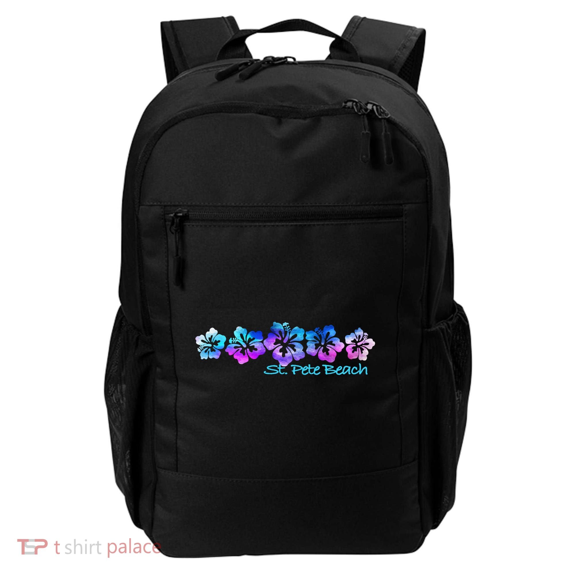 St Pete Beach Fl Tropical Flower Giftgiftvacation Beach Gift Backpack