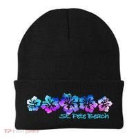 St Pete Beach Fl Tropical Flower Giftgiftvacation Beach Gift Beanie thumb 0