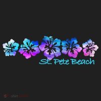 St Pete Beach Fl Tropical Flower Giftgiftvacation Beach Gift Golf Towel thumb 3