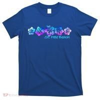 St Pete Beach Fl Tropical Flower Giftgiftvacation Beach Gift T-Shirt thumb 0