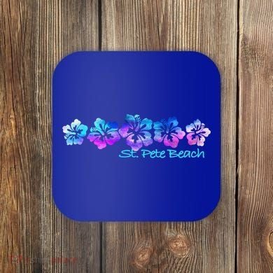 St Pete Beach Fl Tropical Flower Giftgiftvacation Beach Gift Coaster