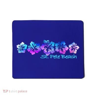St Pete Beach Fl Tropical Flower Giftgiftvacation Beach Gift Mousepad