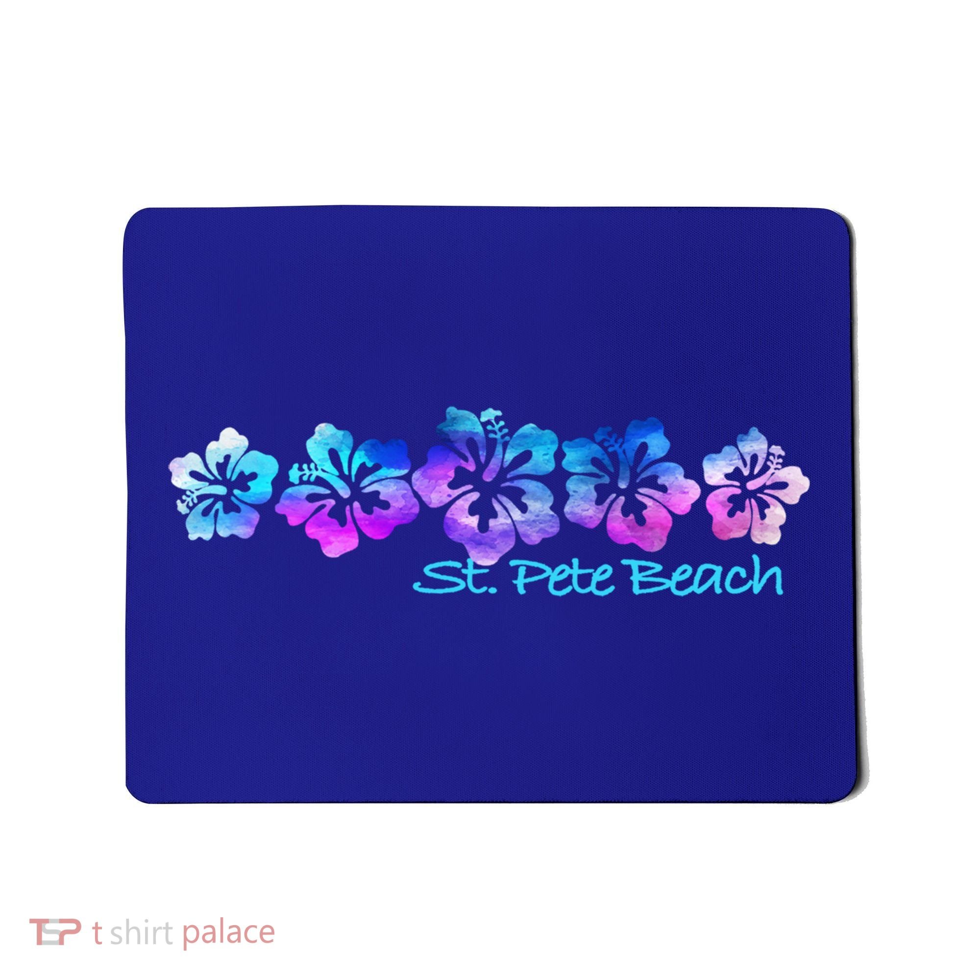 St Pete Beach Fl Tropical Flower Giftgiftvacation Beach Gift Mousepad