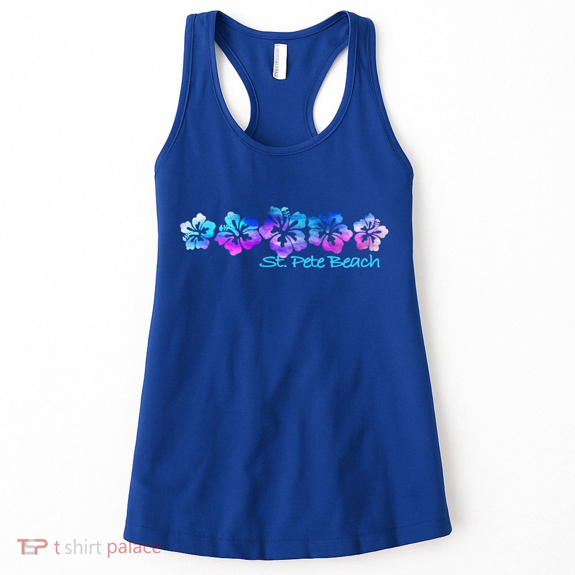 St Pete Beach Fl Tropical Flower Giftgiftvacation Beach Gift Women's Tank Top