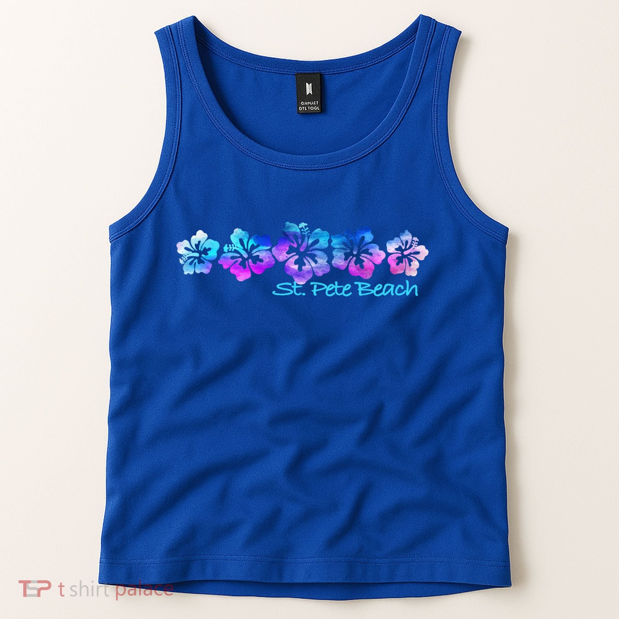 St Pete Beach Fl Tropical Flower Giftgiftvacation Beach Gift Tank Top
