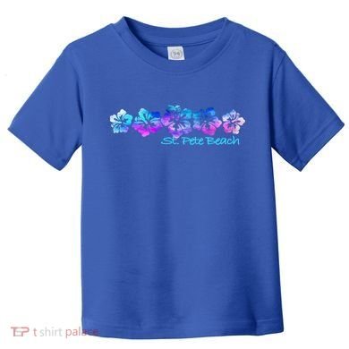 St Pete Beach Fl Tropical Flower Giftgiftvacation Beach Gift Toddler T-Shirt