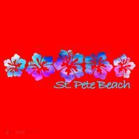 St Pete Beach Fl Tropical Flower Giftgiftvacation Beach Gift Santa Hat thumb 1