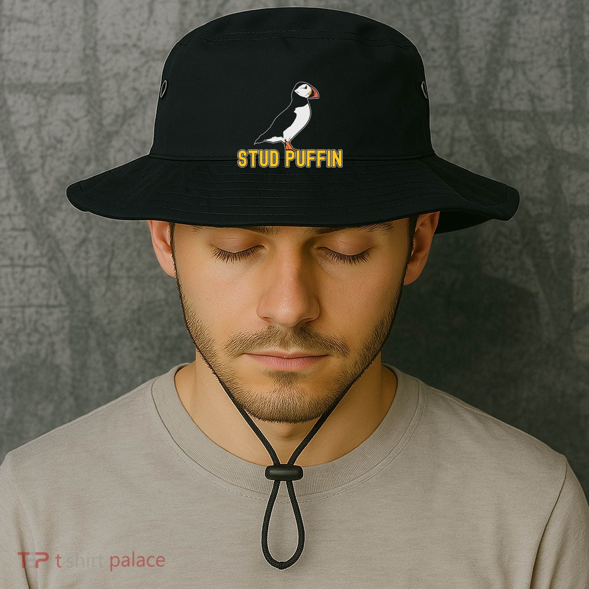 Stud Puffin Birthday Seabird Muffin Arctic Style Animals Cute Gift Bucket Hat