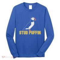 Stud Puffin Birthday Seabird Muffin Arctic Style Animals Cute Gift Long Sleeve Shirt thumb 0