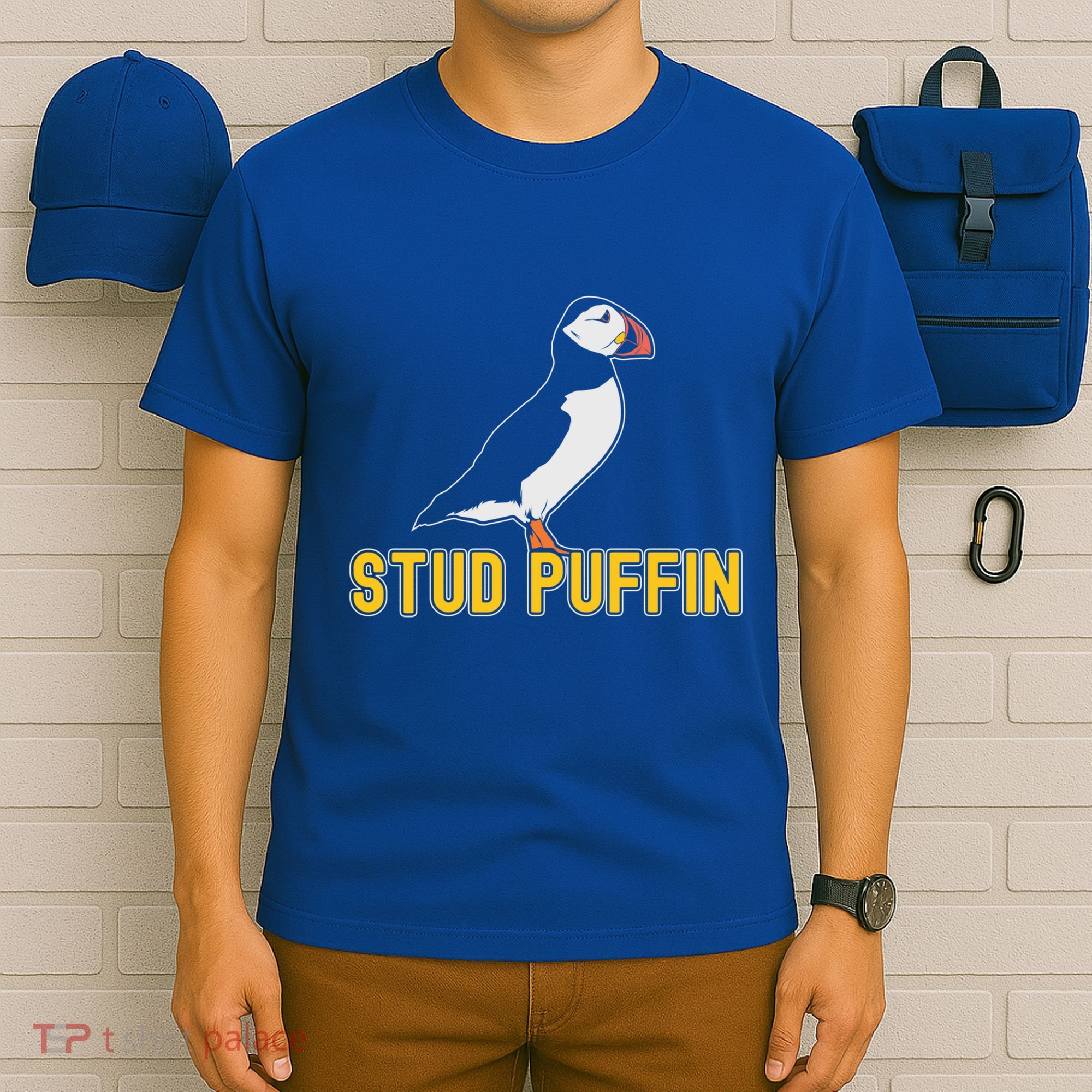 Stud Puffin Birthday Seabird Muffin Arctic Style Animals Cute Gift T-Shirt