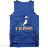 Stud Puffin Birthday Seabird Muffin Arctic Style Animals Cute Gift Tank Top thumb 0
