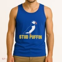 Stud Puffin Birthday Seabird Muffin Arctic Style Animals Cute Gift Tank Top thumb 3