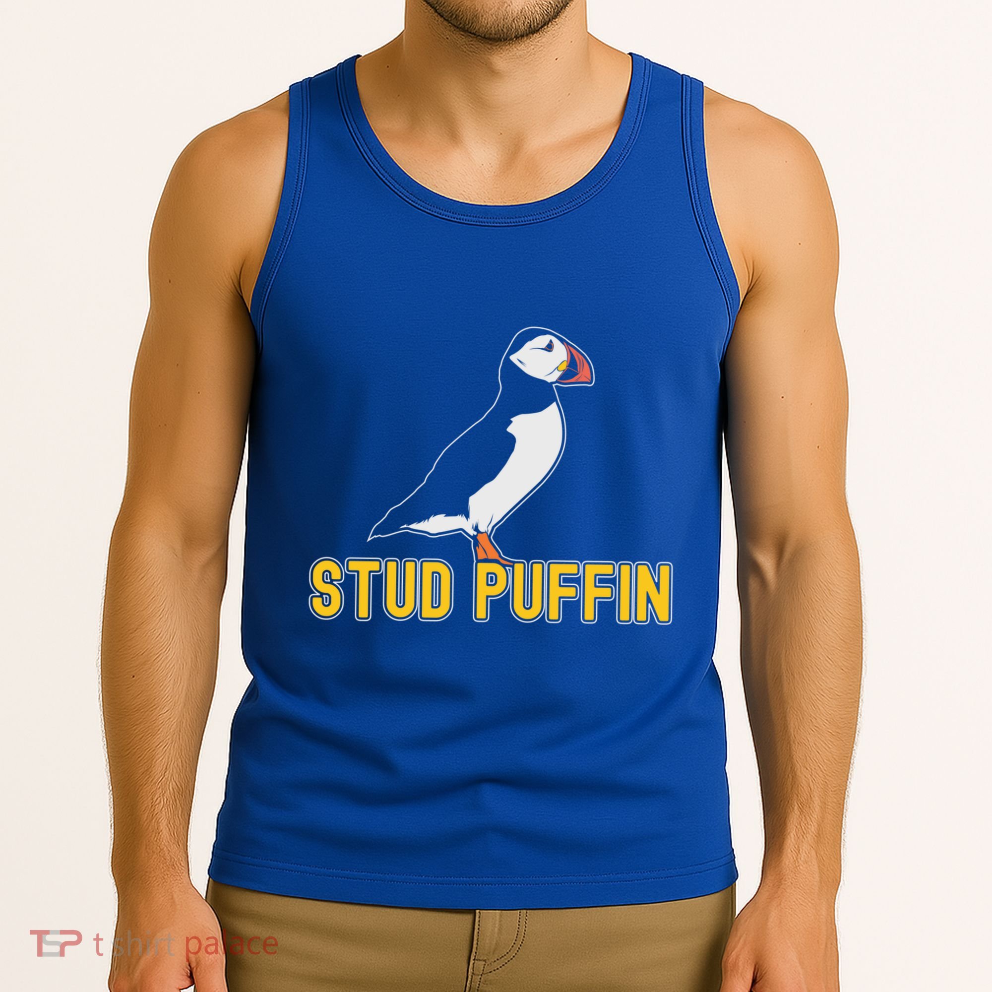 Stud Puffin Birthday Seabird Muffin Arctic Style Animals Cute Gift Tank Top