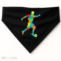 Soccer Player Boy USA-Made Doggie Bandana thumb 0