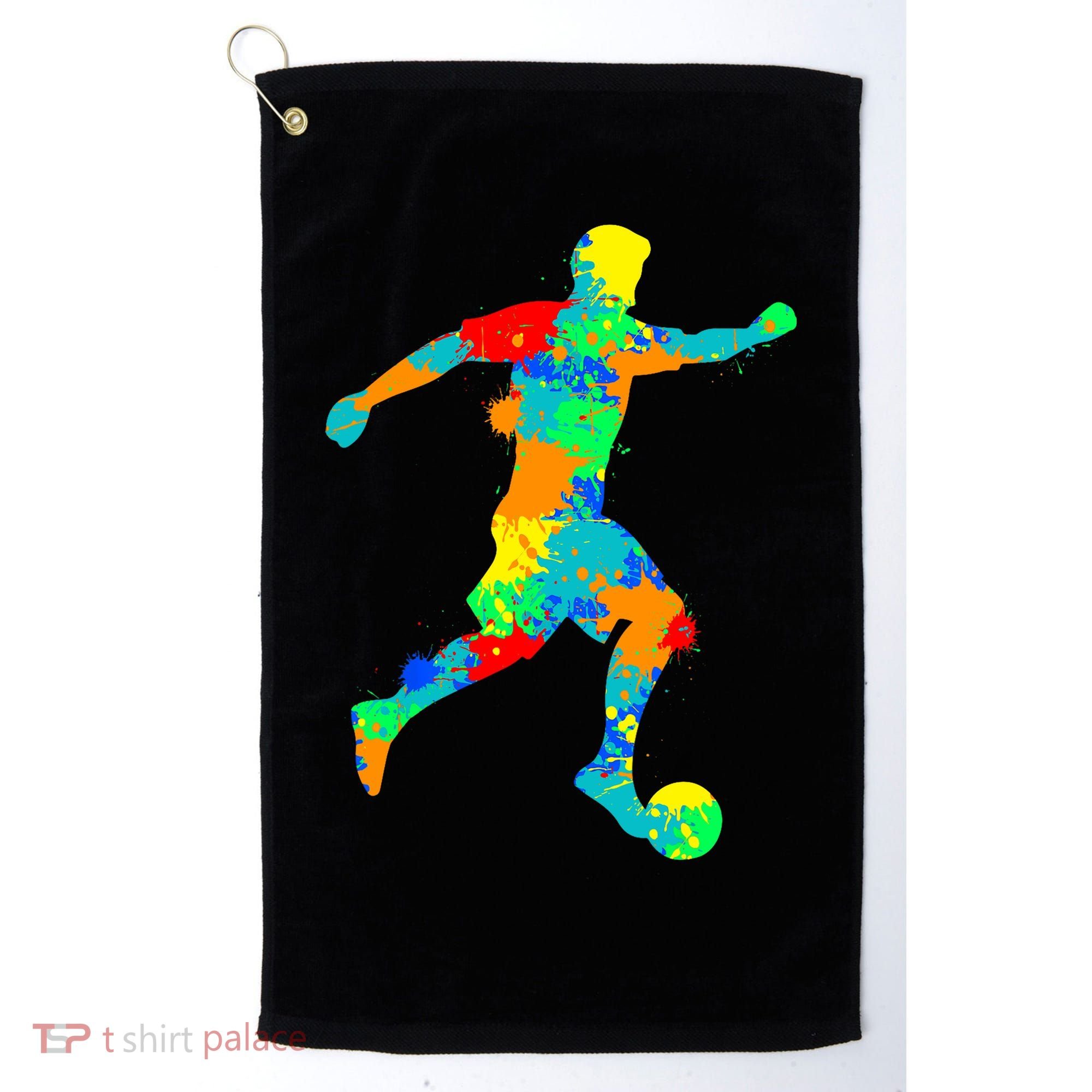 Soccer Player Boy Golf Towel