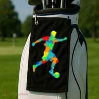 Soccer Player Boy Golf Towel thumb 2