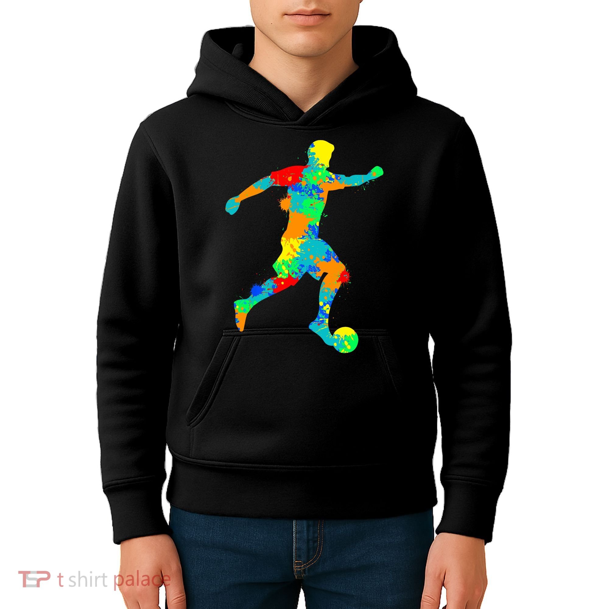 Soccer Player Boy Kids Hoodie