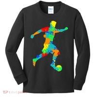 Soccer Player Boy Kids Long Sleeve Shirt thumb 0