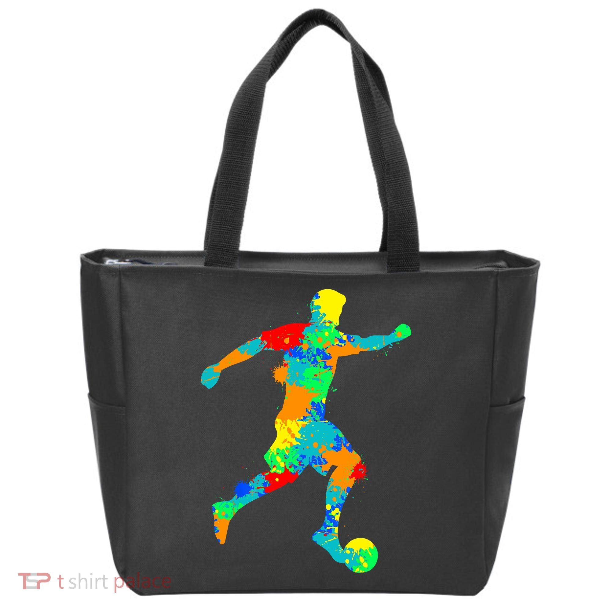 Soccer Player Boy Tote Bag