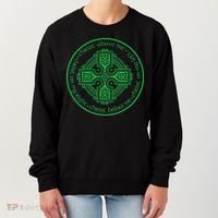 St. Patrick's Breastplate Lorica Prayer Catholic Irish Cross Women's Sweatshirt thumb 0