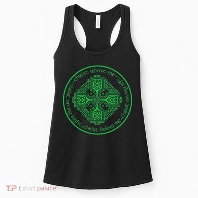 St. Patrick's Breastplate Lorica Prayer Catholic Irish Cross Women's Tank Top