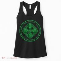 St. Patrick's Breastplate Lorica Prayer Catholic Irish Cross Women's Tank Top thumb 0