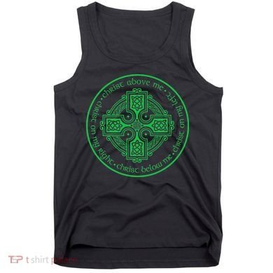 St. Patrick's Breastplate Lorica Prayer Catholic Irish Cross Tank Top