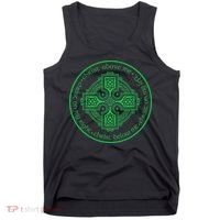 St. Patrick's Breastplate Lorica Prayer Catholic Irish Cross Tank Top thumb 0
