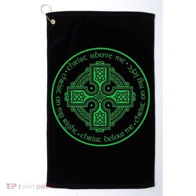 St. Patrick's Breastplate Lorica Prayer Catholic Irish Cross Golf Towel
