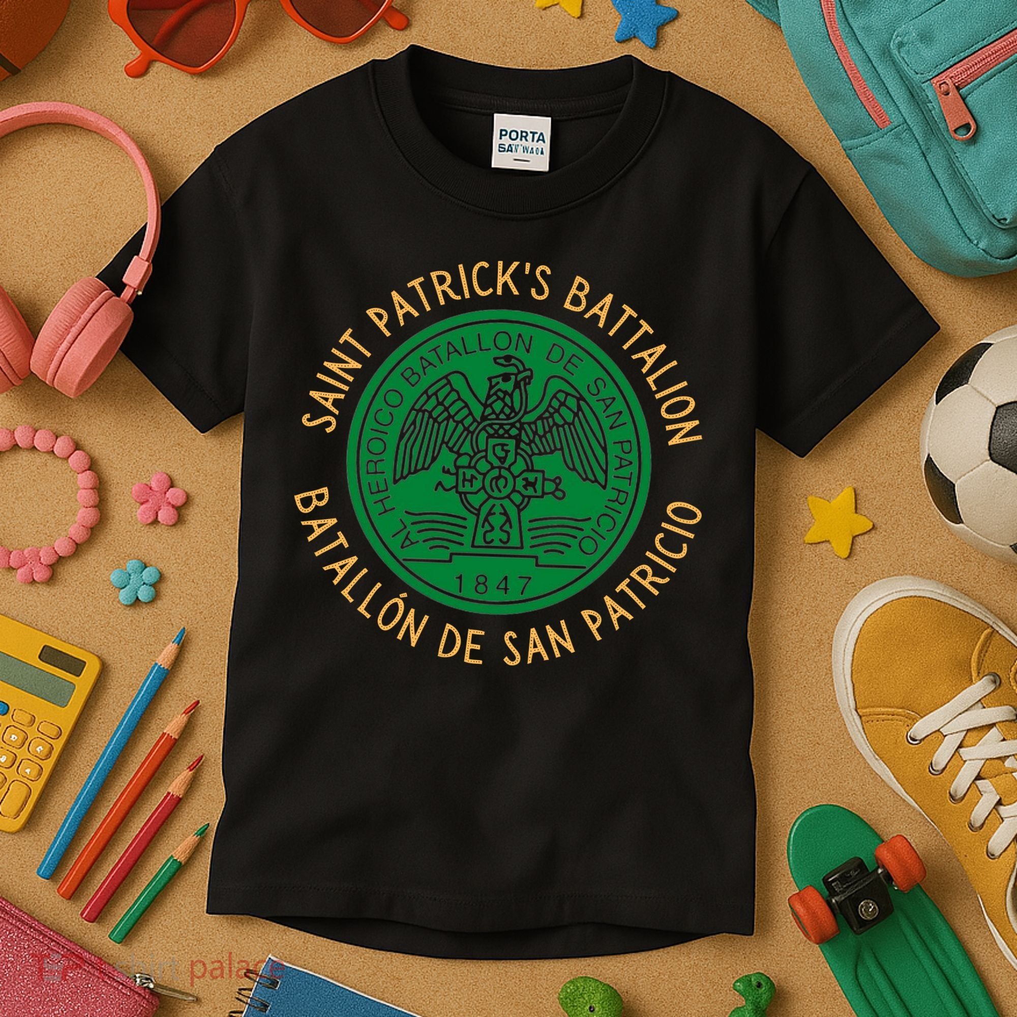 Saint Patrick's Battalion San Patricios Catholic Gift Kids T-Shirt