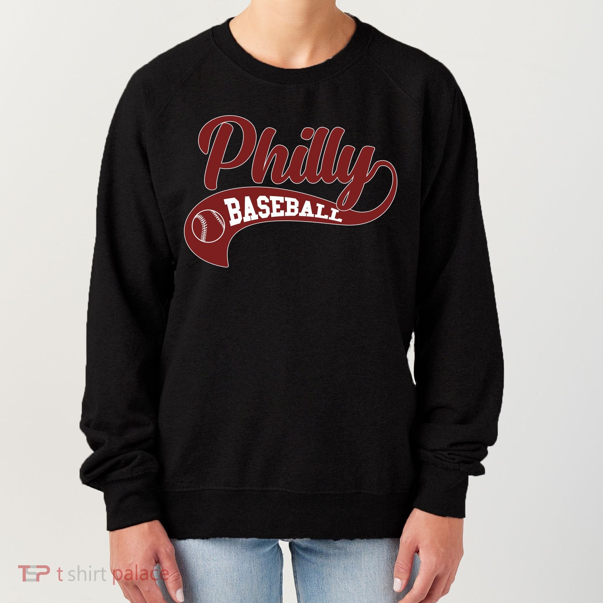 Sporty Philly Baseball Logo Women's Sweatshirt