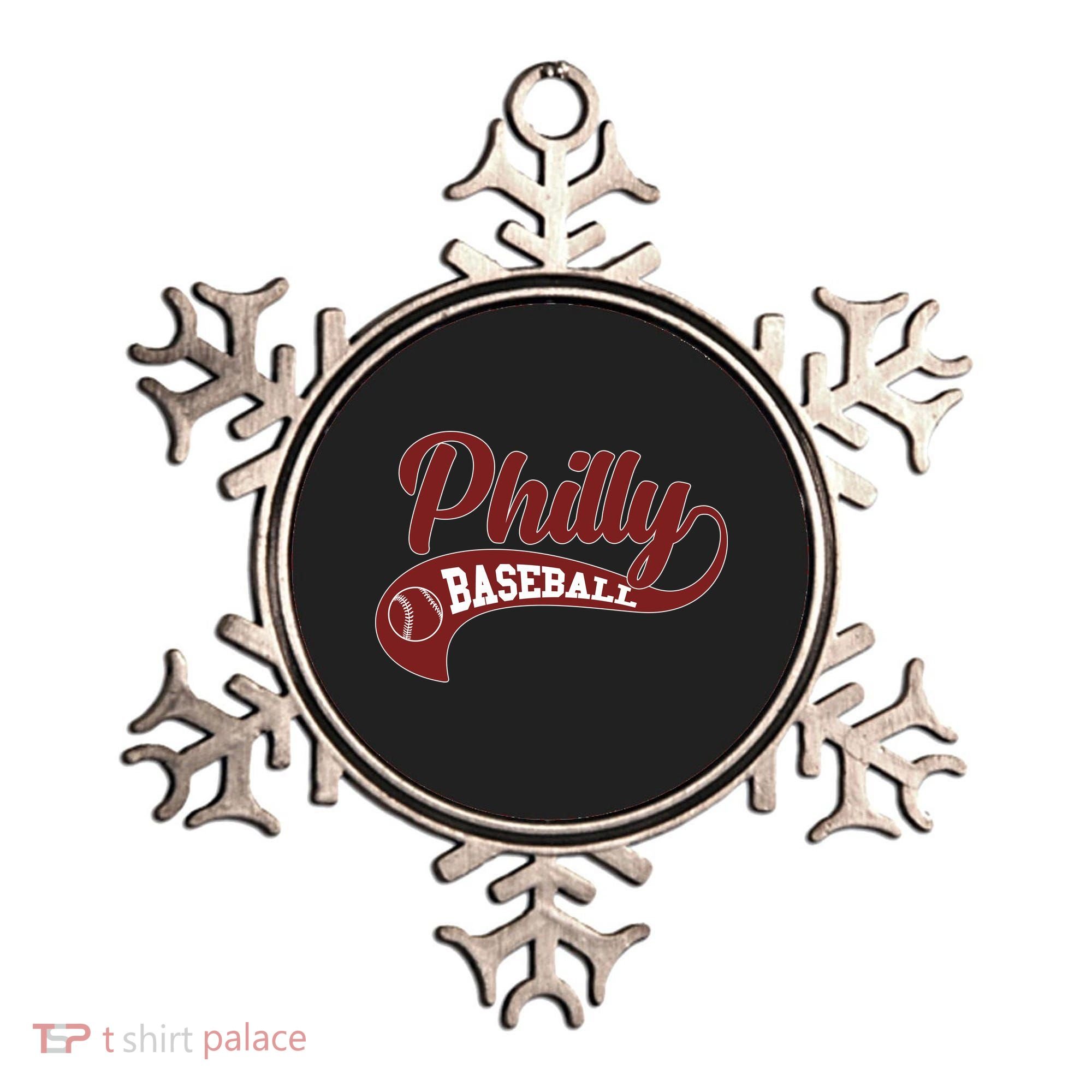 Sporty Philly Baseball Logo Ornament