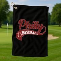 Sporty Philly Baseball Logo Golf Towel thumb 1