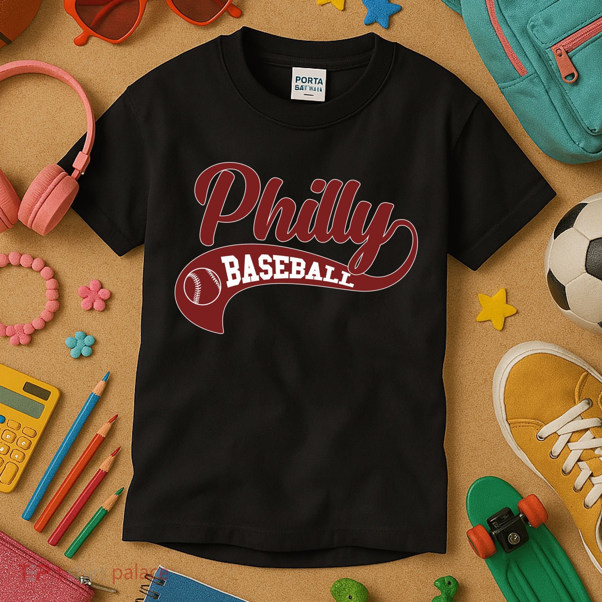 Sporty Philly Baseball Logo Kids T-Shirt