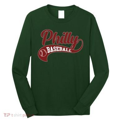 Sporty Philly Baseball Logo Long Sleeve Shirt