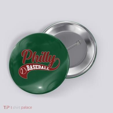 Sporty Philly Baseball Logo Button