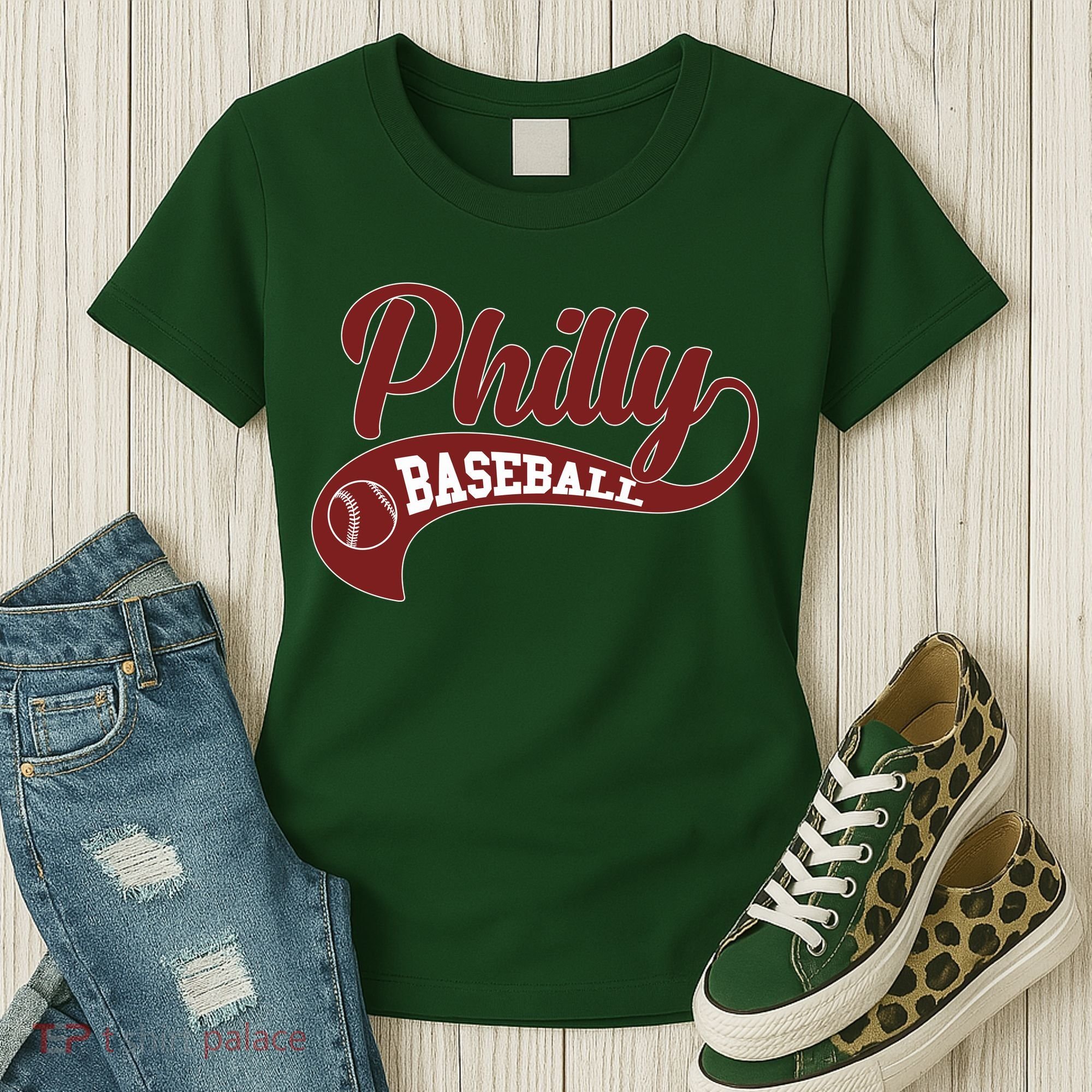 Sporty Philly Baseball Logo Women's T-Shirt