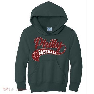 Sporty Philly Baseball Logo Kids Hoodie